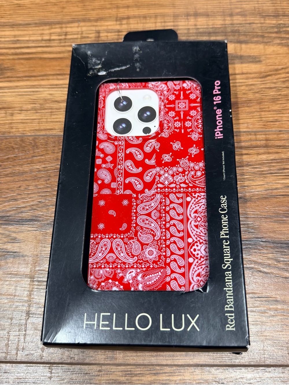 Red Bandana Phone Case for iPhone 16 Pro